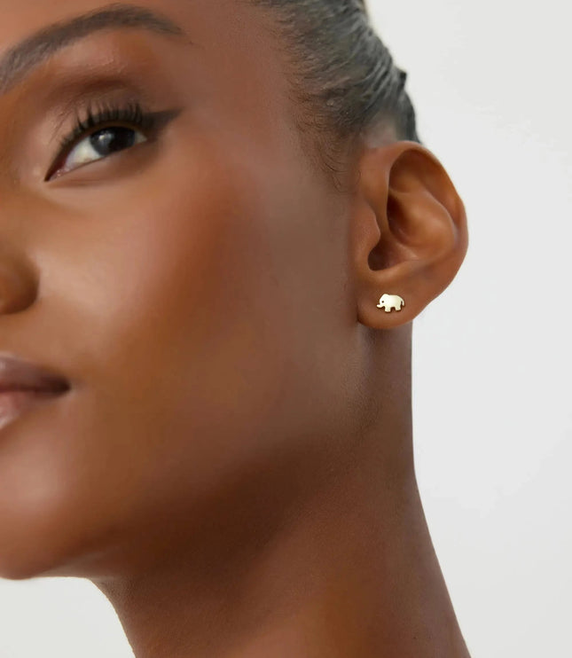 Dainty Elephant Stud Earrings - Dabas Minimalist