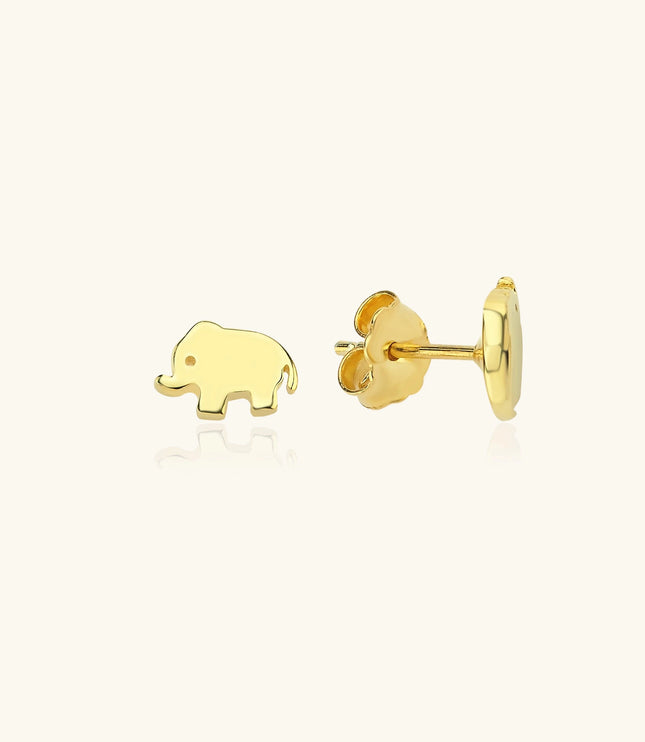 Dainty Elephant Stud Earrings - Dabas Minimalist