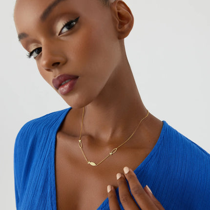 Dainty Minimalist Triple Fish Necklace - Dabas Minimalist