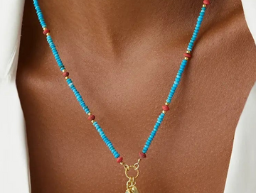 Gold Fish Charm Necklace