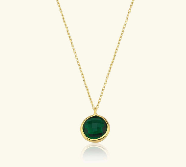 Dainty Birthstone Necklace • Gemstone Necklace - Dabas Minimalist