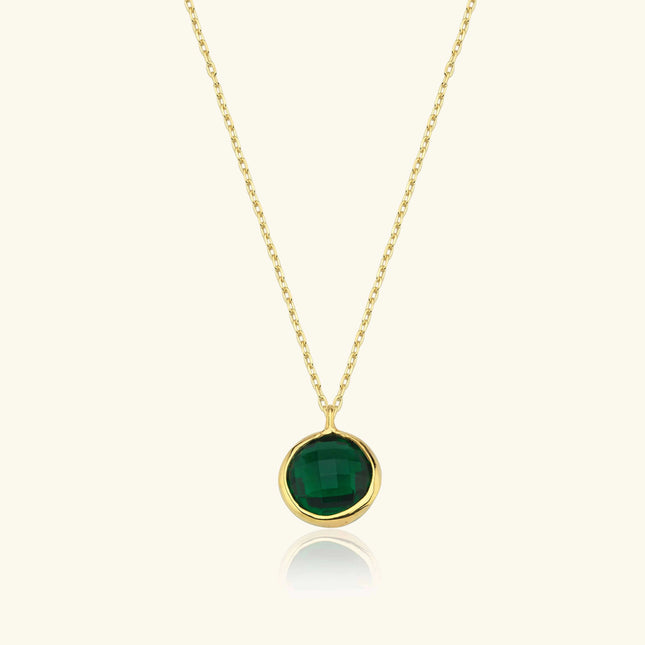 Dainty Birthstone Necklace • Gemstone Necklace - Dabas Minimalist