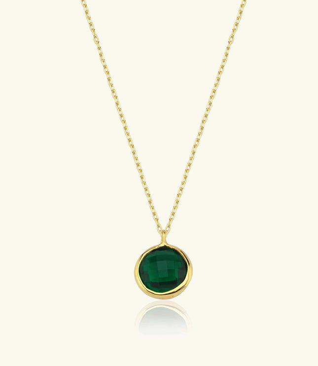 Dainty Birthstone Necklace • Gemstone Necklace - Dabas Minimalist