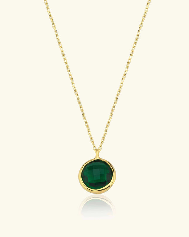 Dainty Birthstone Necklace • Gemstone Necklace - Dabas Minimalist