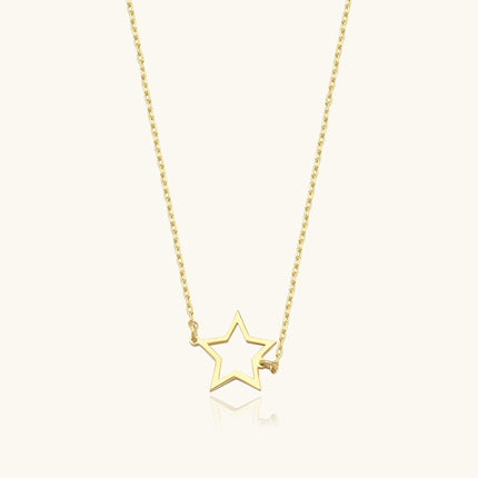 Dainty Gold Star Necklace, Celestial-Inspired Elegance - Dabas Minimalist