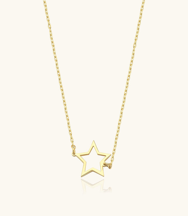 Dainty Gold Star Necklace, Celestial-Inspired Elegance - Dabas Minimalist