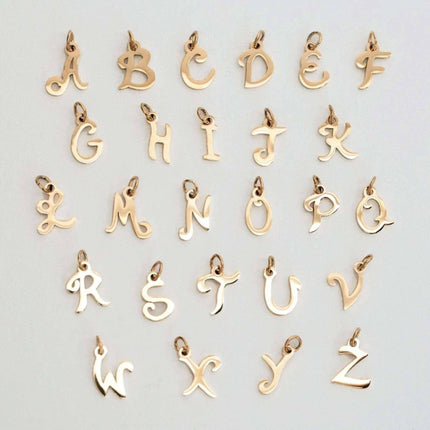 Freshwater Pearl Beaded Initial Letter Necklace, 18K Gold-Plated Sterling Silver - Dabas Minimalist