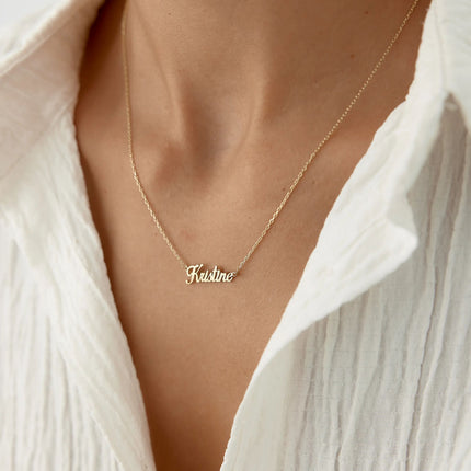 Personalized Multiple Family Name Necklace - 18K Gold-Plated Sterling Silver - Dabas Minimalist