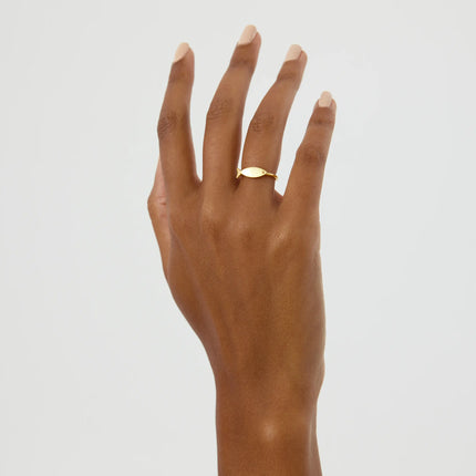 Fish Ring – 18K Gold-Plated Sterling Silver Minimalist Ring - Dabas Minimalist