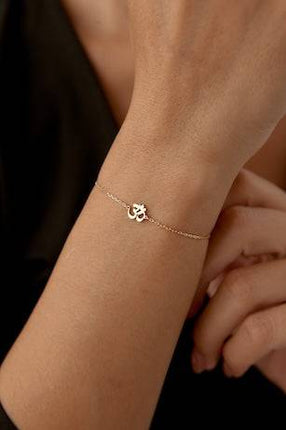 Om Bracelet – 18K Gold-Plated Sterling Silver Spiritual Bracelet - Dabas Minimalist