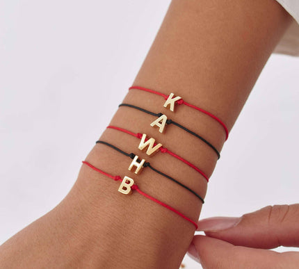 Custom Woven Letter Bracelet - Dabas Minimalist