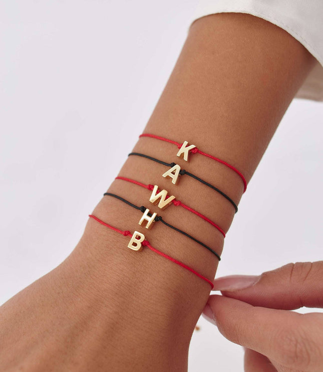 Custom Woven Letter Bracelet - Dabas Minimalist