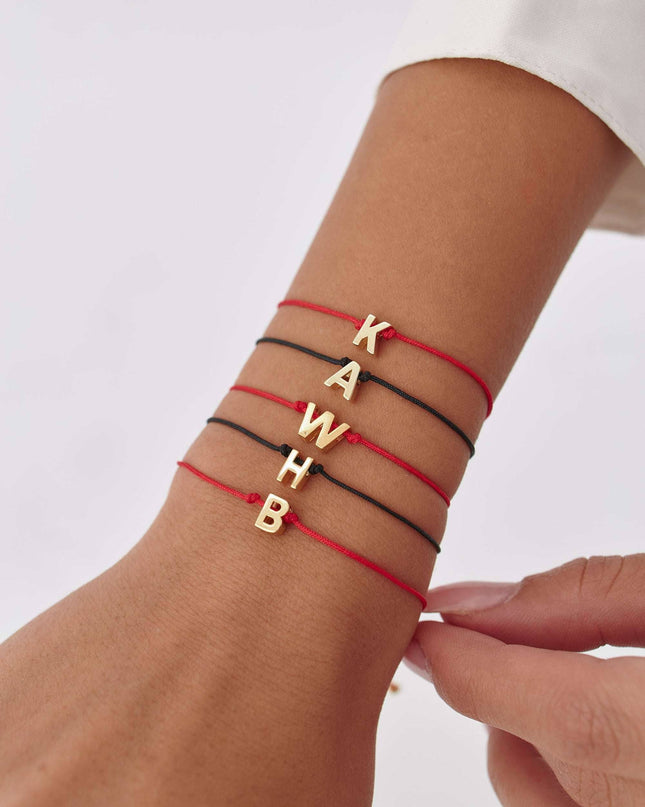 Custom Woven Letter Bracelet - Dabas Minimalist
