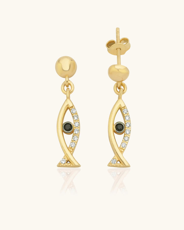Dainty Minimalist Fish Earrings - Dabas Minimalist