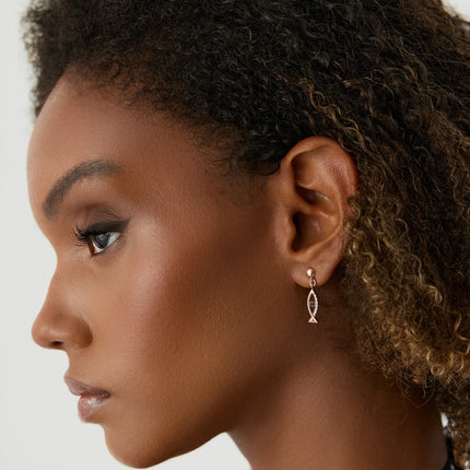 Dainty Minimalist Fish Earrings - Dabas Minimalist