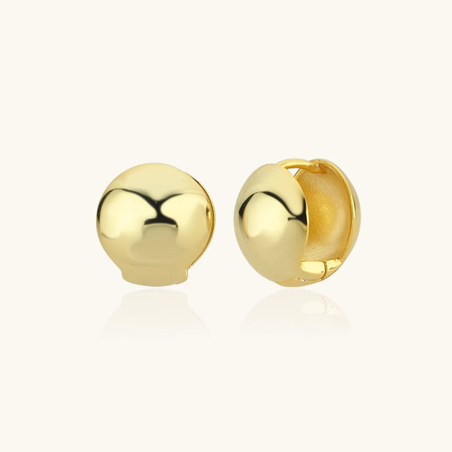 Gold Huggie Hoop Earrings – 18K Gold-Plated Sterling Silver Minimalist Jewelry - Dabas Minimalist