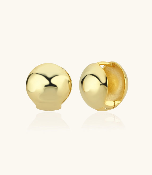 Gold Huggie Hoop Earrings – 18K Gold-Plated Sterling Silver Minimalist Jewelry - Dabas Minimalist