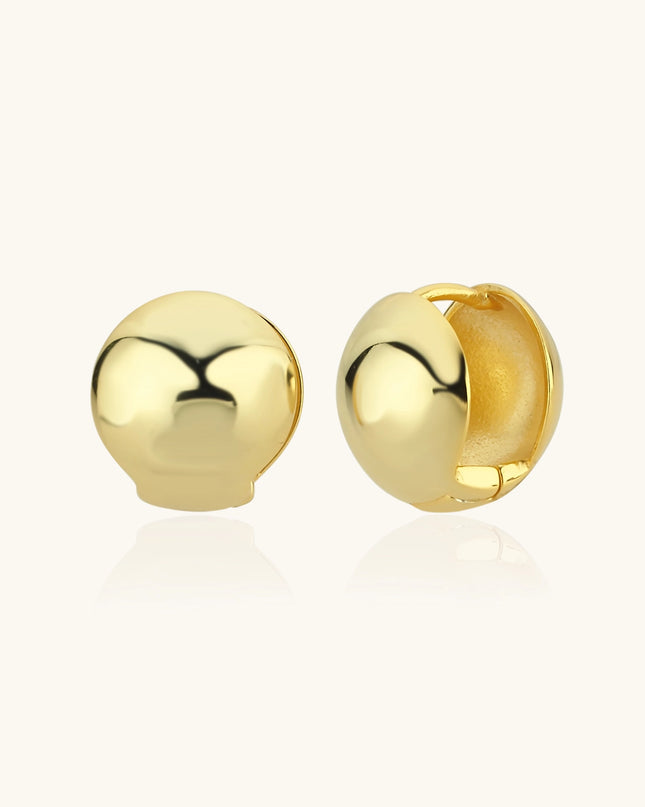 Gold Huggie Hoop Earrings – 18K Gold-Plated Sterling Silver Minimalist Jewelry - Dabas Minimalist