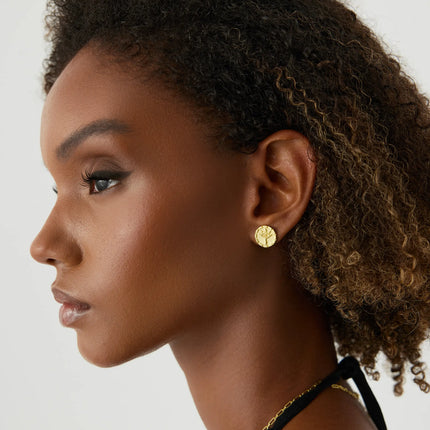 Historical Evil Eye Handmade Potbelly Hill Stud Earrings - Dabas Minimalist