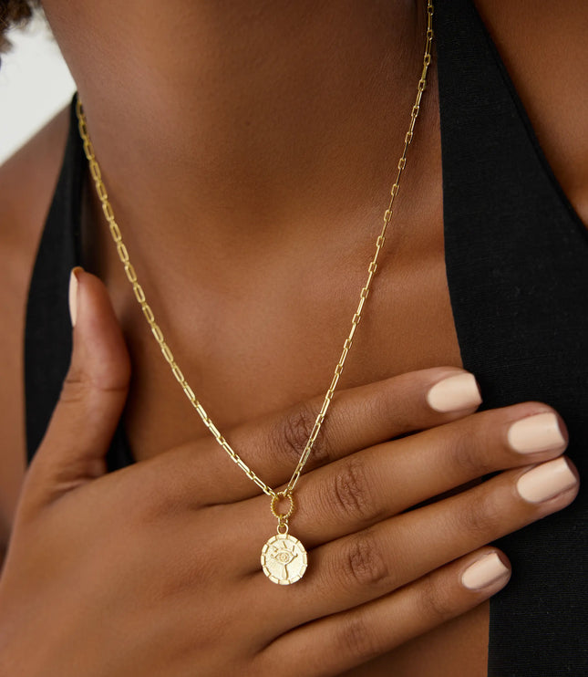 Evil Eye Potbelly Hill Bracelet, 18K Gold-Plated Sterling Silver - Dabas Minimalist
