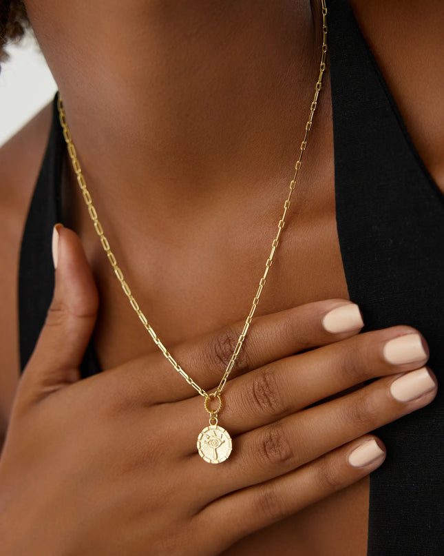Evil Eye Potbelly Hill Bracelet, 18K Gold-Plated Sterling Silver - Dabas Minimalist