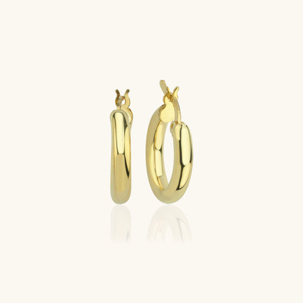 Gold Huggie Hoop Earrings – 18K Gold-Plated Earrings - Dabas Minimalist