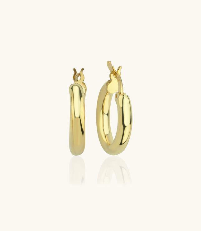 Gold Huggie Hoop Earrings – 18K Gold-Plated Earrings - Dabas Minimalist