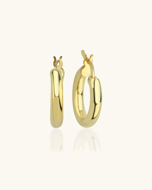 Gold Huggie Hoop Earrings – 18K Gold-Plated Earrings - Dabas Minimalist
