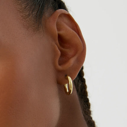 Gold Huggie Hoop Earrings – 18K Gold-Plated Earrings - Dabas Minimalist