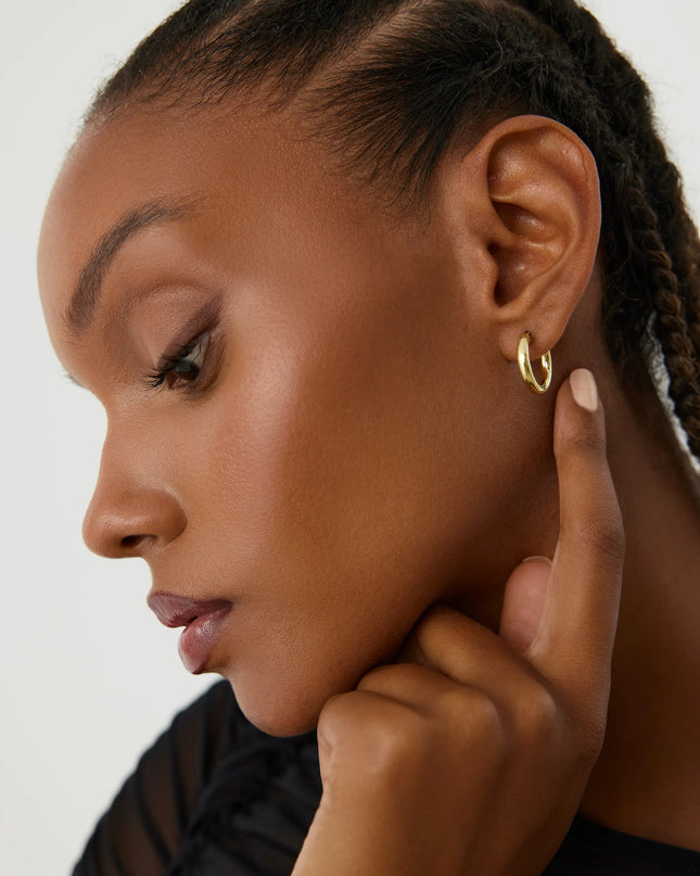 Gold Huggie Hoop Earrings – 18K Gold-Plated Earrings - Dabas Minimalist