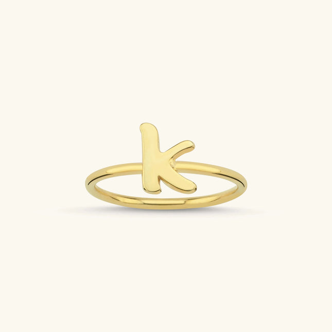 Personalized Initial Letter Ring - Dabas Minimalist