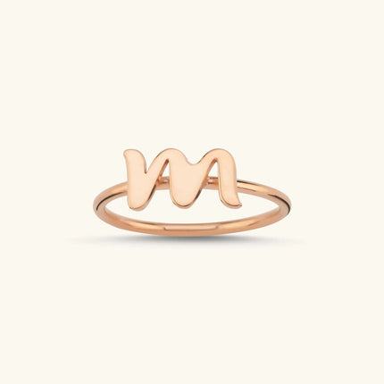 Personalized Initial Letter Ring - Dabas Minimalist
