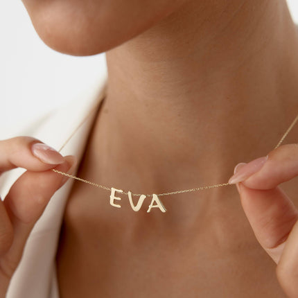 Gold Initial Necklace - 18K Gold-Plated Sterling Silver Personalized Letter Necklace - Dabas Minimalist