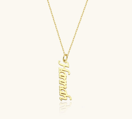 Custom Name Necklace – 18K Gold-Plated Sterling Silver - Dabas Minimalist