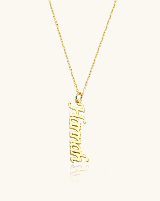 Custom Name Necklace – 18K Gold-Plated Sterling Silver - Dabas Minimalist