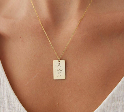 Personalized Engraving Name Necklace Dabas Minimalist
