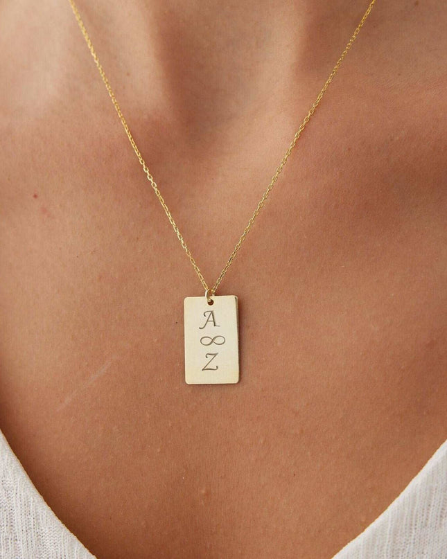 Personalized Engraving Name Necklace Dabas Minimalist