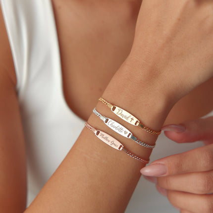 Name ID Bracelet for Kids,Baby Dabas Minimalist