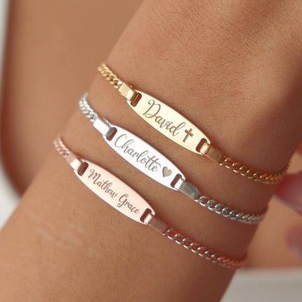 Name ID Bracelet for Kids,Baby Dabas Minimalist