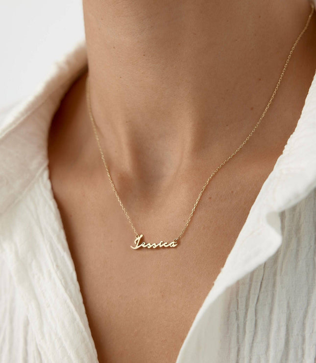 Personalized Letter Horizontal Necklace Dabas Minimalist