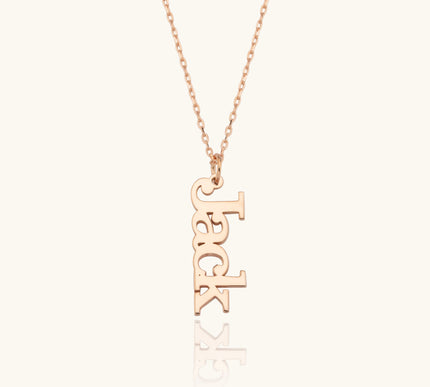 Personalized Name Necklace, 18K Gold-Plated Sterling Silver - Dabas Minimalist