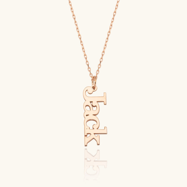 Personalized Name Necklace, 18K Gold-Plated Sterling Silver - Dabas Minimalist