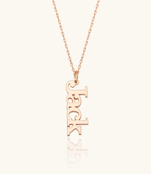 Personalized Name Necklace, 18K Gold-Plated Sterling Silver - Dabas Minimalist
