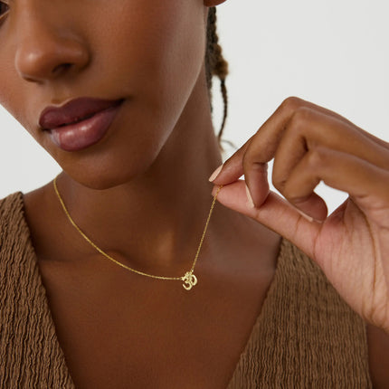 Om Necklace – 18K Gold-Plated Sterling Silver Spiritual Jewelry - Dabas Minimalist