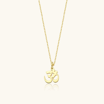 Om Necklace – 18K Gold-Plated Sterling Silver Spiritual Jewelry - Dabas Minimalist