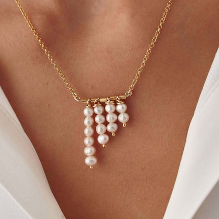 Handmade Freshwater Pearl Necklace: 18K Gold & 925 Sterling Silver - Dabas Minimalist