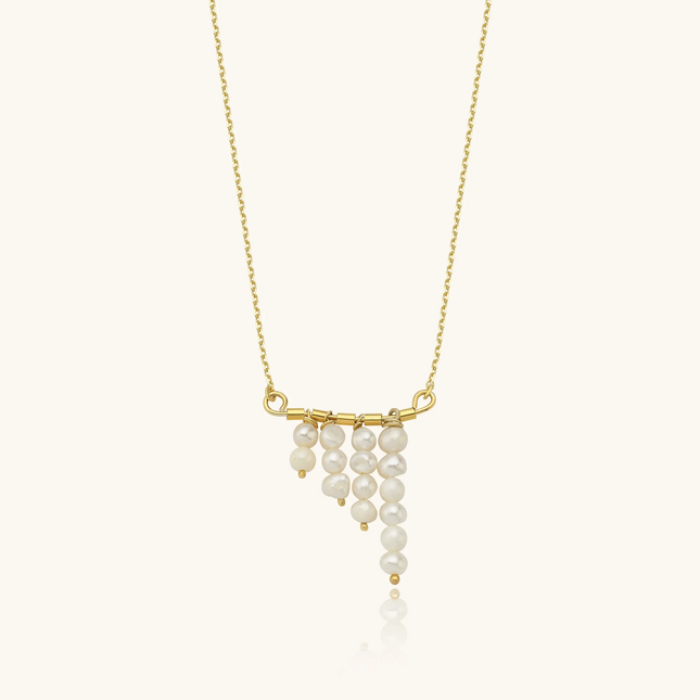 Handmade Freshwater Pearl Necklace: 18K Gold & 925 Sterling Silver - Dabas Minimalist