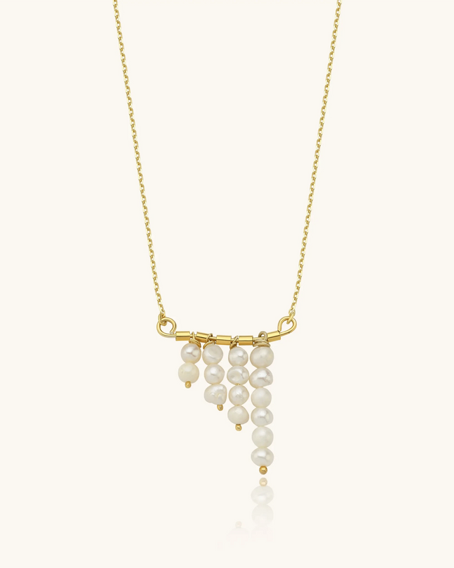 Handmade Freshwater Pearl Necklace: 18K Gold & 925 Sterling Silver - Dabas Minimalist