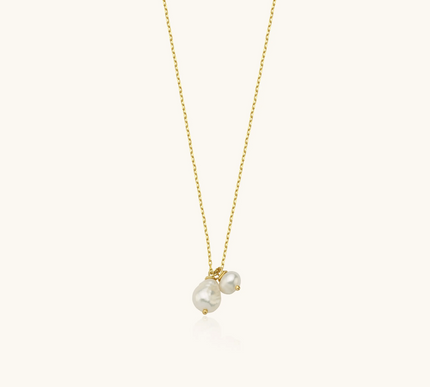 Tiny Freshwater Natural Pearl Bridesmaid Necklace Dabas Minimalist