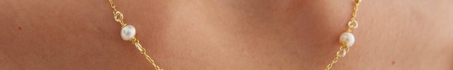 Minimalist Handmade Evil Eye Pearl Chain Necklace - Dabas Minimalist